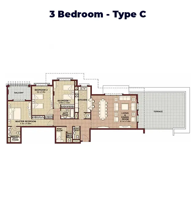 3 BR - Type C